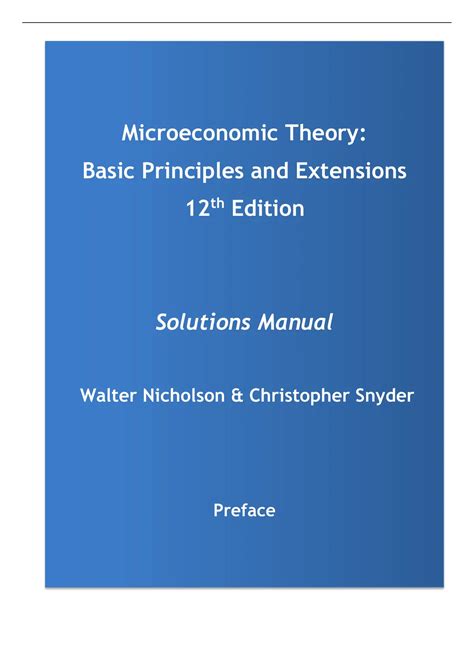Solutions manual nicholson microeconomic theory 8 edition. - O dialecto crioulo de cabo verde.