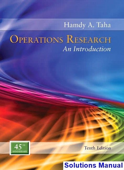 Solutions manual operations research an introduction by hamdy a taha. - Vorlage für ein handbuch zum transportmanagement.