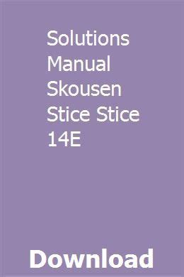 Solutions manual skousen stice stice 14e. - Nature guide to gemstones and minerals of australia.