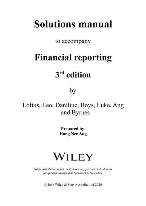 Solutions manual to accompany financial accounting. - Instituto nacional para el mejoramiento de la enseñanza de las ciencias, i.n.e.c..