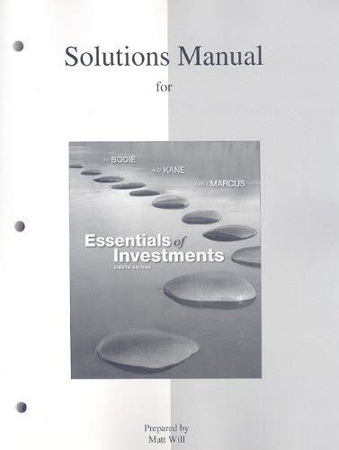 Solutions manual to accompany investments bodie. - A contractors guide to the fidic conditions of contract author michael d robinson published on may 2011.