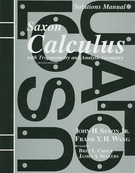 Solutions manual to accompany saxon calculus with trigonometry and analytic geometry. - Art cloth a guide to surface design for fabric.