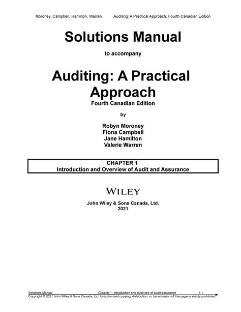 Solutions manual to auditing a practical approach. - Principi di ingegneria stradale e soluzioni di analisi del traffico manua.
