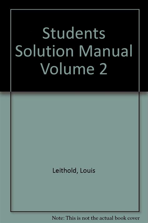 Solutuin manual leithold vol 2 3th edition. - Para su mejora una guía de desarrollo y coaching michael m lombardo.