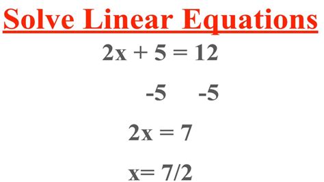 Solve Linear Equations X