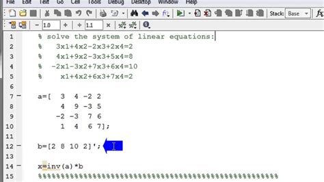 Solve a system of equations matlab. Systems of Linear Equations Computational Considerations. One of the most important problems in technical computing is the solution of systems of simultaneous linear equations. In matrix notation, the general problem takes the following form: Given two matrices A and b, does there exist a unique matrix x, so that Ax= b or xA= b? 