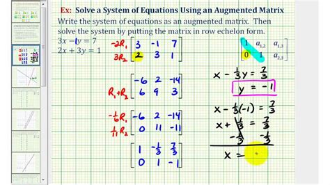 Solve a system of using row echelon form an example YouTube