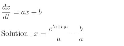 Solve dx/dt=ax+b Microsoft Math Solver