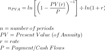 Solve for Number of Periods on Annuity (PV) - finance …