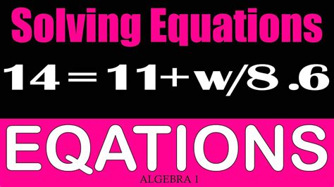 Solve for w 14=11+w/8*6 Mathway