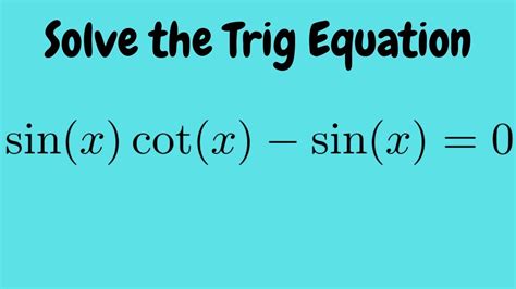 Solve for x cot(x)=3 Mathway