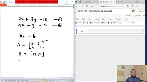 Solve simultaneous equations python - Math Guide