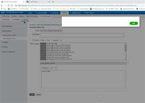 Solved: How to create a custom DACL in ISE - Cisco Community