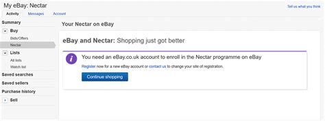 Solved: Re: Link to Nectar Not Working - UK eBay Community