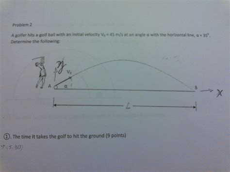 Solved (1 point) A ball is shot at an angle of 45 degrees - Chegg