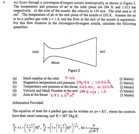 Solved > 4.24... The velocity of air in the diverging:1736783 ...