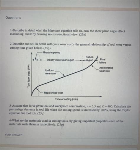 Solved 1-Describe in detail what the Merchant equation tells