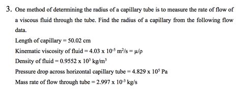 Solved 1. If the Capillary length is 0.1 cm, capillary Chegg.com