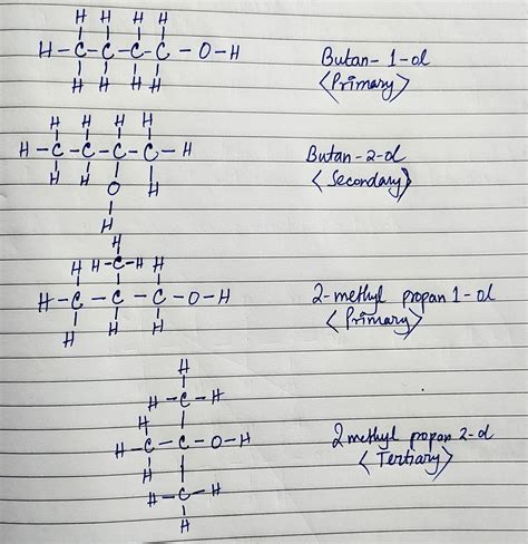 Solved 1. Write the four bond line formulas for C4H8OH. Draw