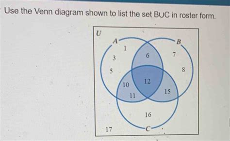Solved 14) Use The Venn Diagram To List The Set Of Elemen...