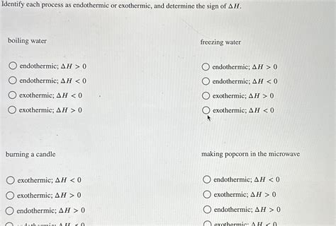 Solved 5- Is each process exothermic or endothermic? - Chegg