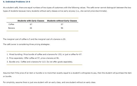 Solved 6 . Individual Problems 14-6 At a student café, there - Chegg