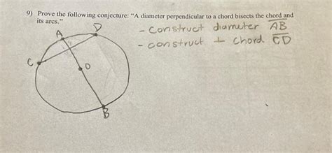 Solved 9) Prove the following conjecture: "A diameter