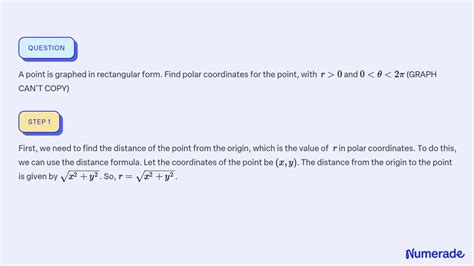 Solved A Point Is Graphed In Rectangular Form. Find Polar...