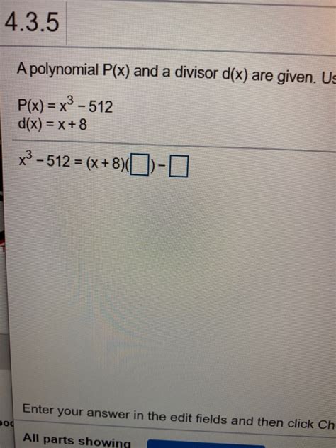 Solved A Polynomial P X And A Divisor D X Are Given Us Chegg Com