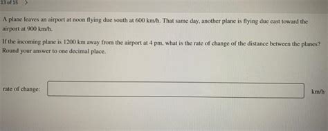 Solved A plane leaves an airport at 360 mi/h. Half an hour