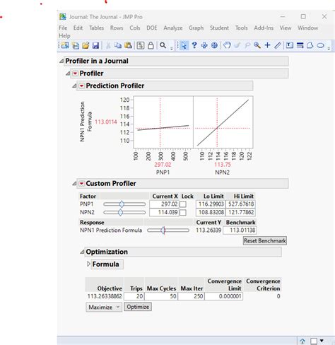 Solved Add Prediction Profiler to JMP journal JMP User Community