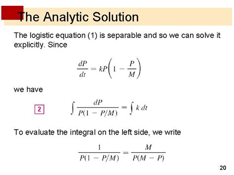 Solved An alternative to the Logistic Differential Equation