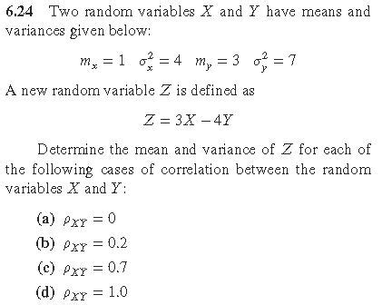 Solved B The Two Random Variables X And Y Have Means E X Chegg Com