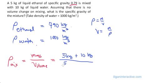 Solved Because of its density, the newly mixed water through