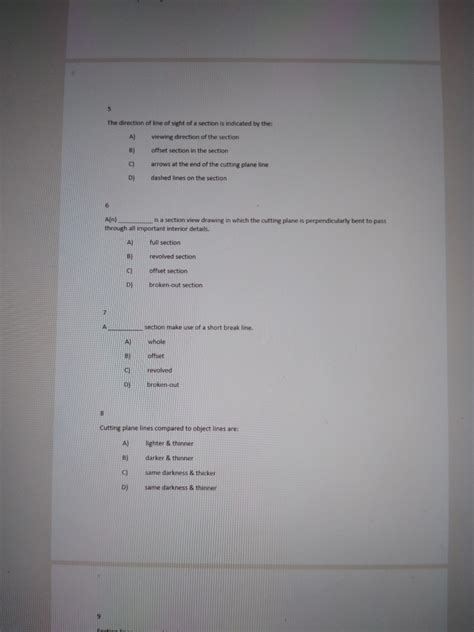 Solved Chapter 8 Review Questions A section view usually