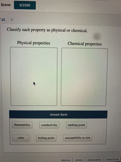 Solved Classify each property as physical or chemical. Chegg.com