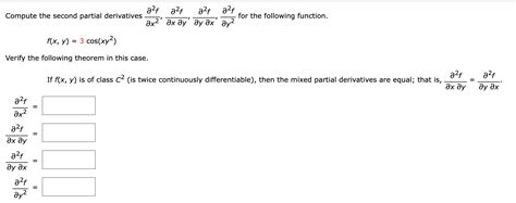 Solved Compute the second partial derivatives partial