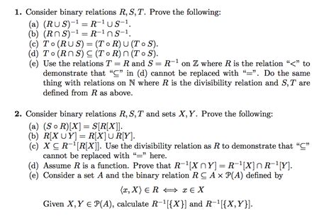 Solved Consider The Relations R S T U On The Set A B C D Let R A A B C C B C D D B D Dd S