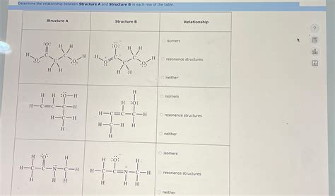 Solved Determine The Relationship Between Structure A And Chegg Com