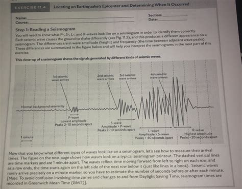 Solved EXERCISE 11.4 Locating an Earthquake