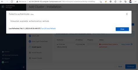Solved Exhausted available authentication methods error Cloudera