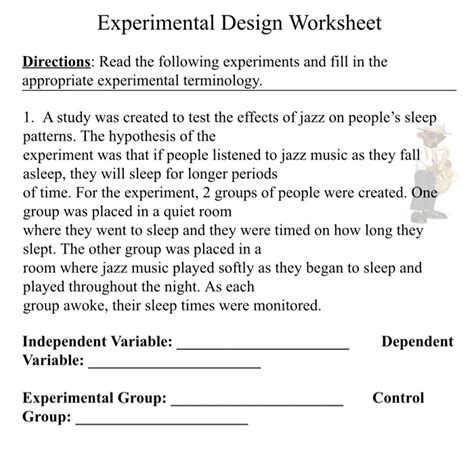Solved Experimental Design Worksheet Directions Read the