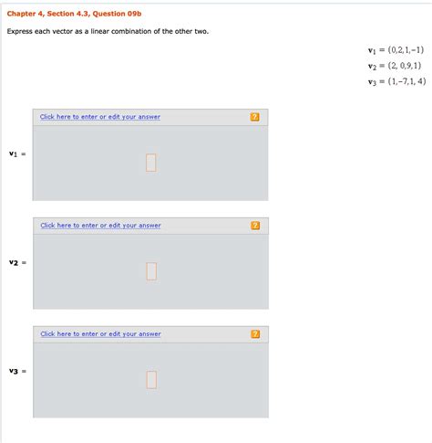 Solved Express Each Vector As A Linear Combination Of A Chegg Com