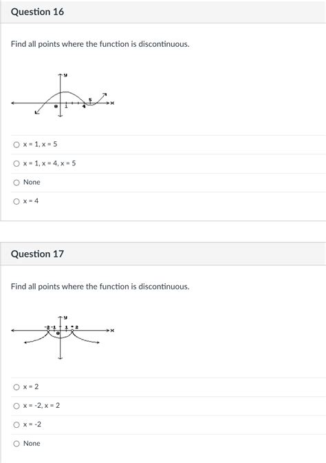 Solved Find All Points Where The Function Is Discontinuou Chegg Com