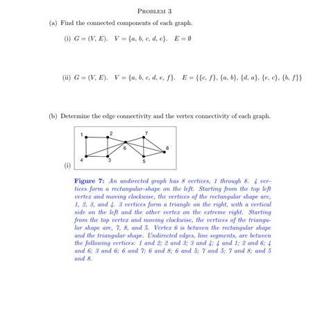 Solved Find The Connected Components Of A Graph G V Chegg Com