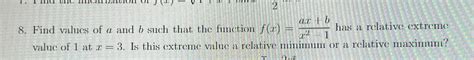 Solved Find The Value Of B Such That The Function