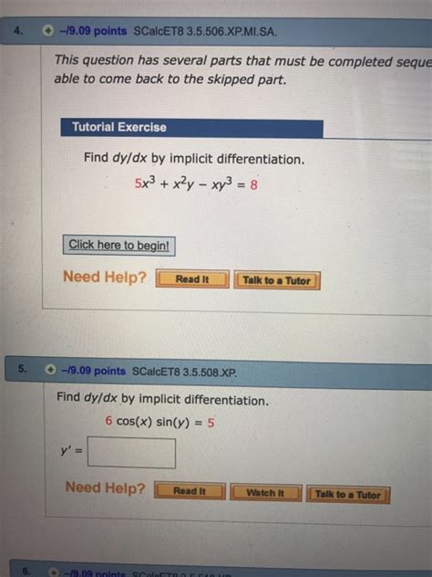 Solved Find dy/dx by implicit differentiation. 5x^3 + x^2 y