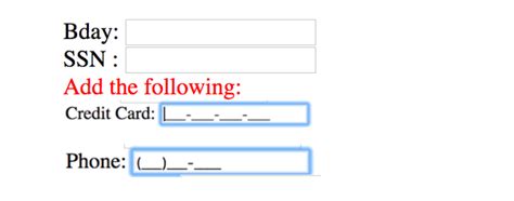 Solved Given Two Examples Mask Input Birthday Ssn Use Exa