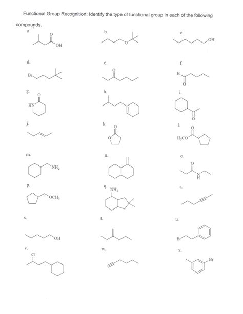 Solved I need help with identifying the functional groups in