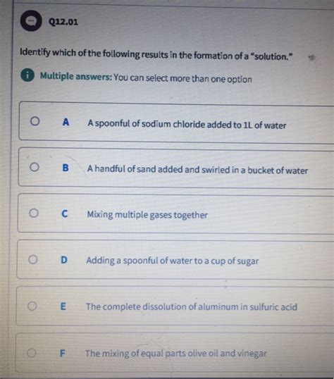 Solved Identify which of the following will result in a